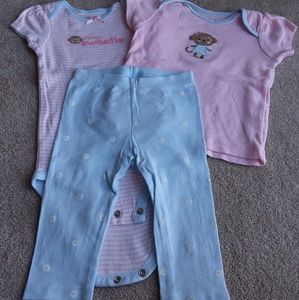 Child of mine by Carter's 9mo girls 3 piece set